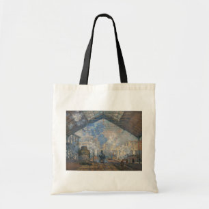 Claude Monet - St. Lazare Station buiten uitzicht Tote Bag
