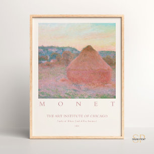 Claude Monet Stacks van Tarwe Einde van de Dag Her Poster