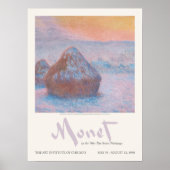 Claude Monet Stacks van Tarwe Sunset Sneeuweffect Poster (Voorkant)