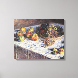Claude Monet still Life with Apples and Grapes Canvas Afdruk