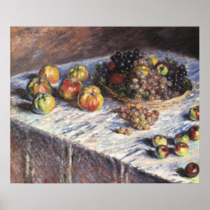 Claude Monet still Life with Apples and Grapes Poster