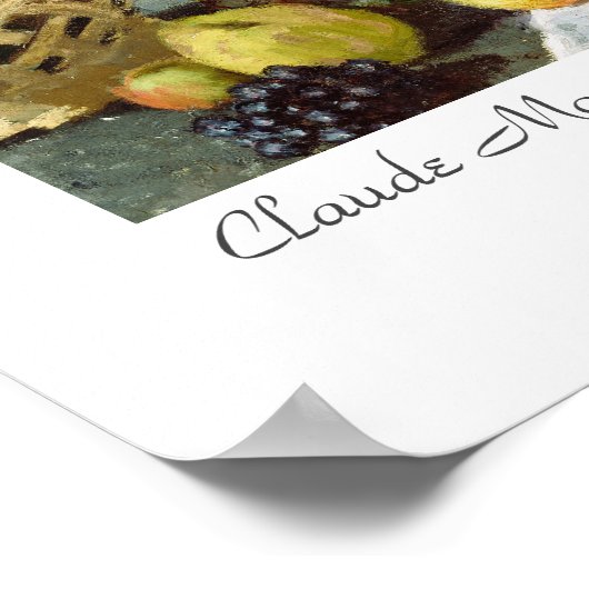 Claude Monet still Life with Flowers and Fruit Poster (Hoek)