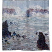 Claude Monet - Storm van de Belle-Ile-kust Douchegordijn (Voorkant)