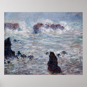 Claude Monet - Storm van de Belle-Ile-kust Poster