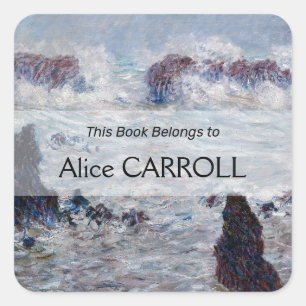 Claude Monet - Storm van de Belle-Ile-kust Vierkante Sticker