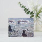 Claude Monet - Storm voor de kust van Belle-Ile Briefkaart (Staand voorkant)