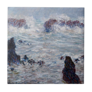 Claude Monet - Storm voor de kust van Belle-Ile Tegeltje