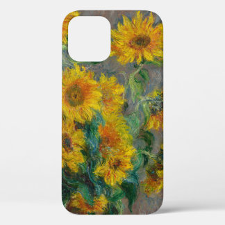 Claude Monet Sunflower  Floral iPhone 12 Hoesje