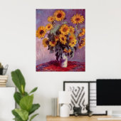 Claude Monet Sunflower Poster (Thuiskantoor)
