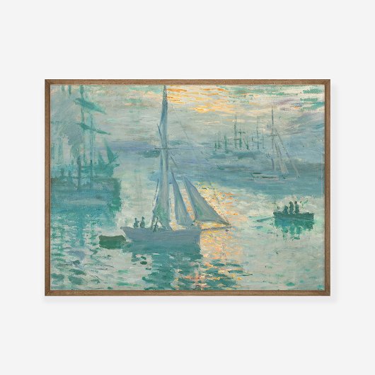 Claude Monet Sunrise Marine Art Print