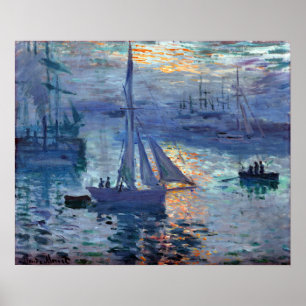 Claude Monet Sunrise - marinier Poster