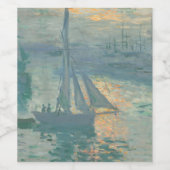 Claude Monet - Sunrise Wijn Etiket (Enkel label)