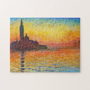 Claude Monet Sunset in Venetië Impressionistische Legpuzzel