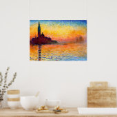 Claude Monet - Sunset in Venetië Poster (Keuken)