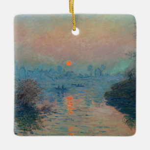 Claude Monet - Sunset on the Seine at Lavacourt Keramisch Ornament