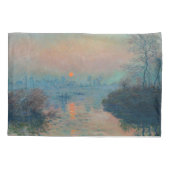 Claude Monet - Sunset on the Seine at Lavacourt Kussensloop (Achterkant)