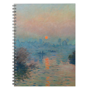Claude Monet - Sunset on the Seine at Lavacourt Notitieboek