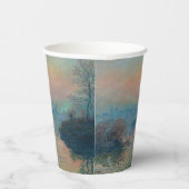 Claude Monet - Sunset on the Seine at Lavacourt Papieren Bekers (Rechts)