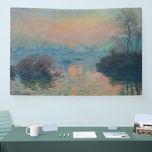 Claude Monet - Sunset on the Seine at Lavacourt Spandoek (Beurs)