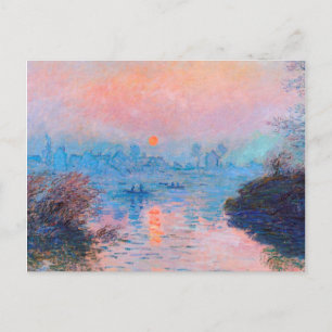 Claude Monet - Sunset on the Seine Feestdagenkaart