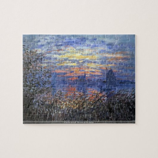 Claude Monet - Sunset on the Seine puzzle Legpuzzel (Horizontaal)