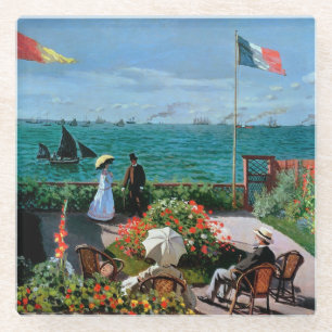 Claude Monet Terrace te Sainte-Adresse, 1867 Glazen Onderzetter