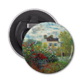 Claude Monet - The Artiest's Garden in Argenteuil Button Flesopener (Voorkant)