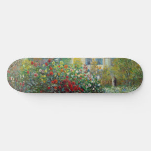 Claude Monet - The Artiest's Garden in Argenteuil Skateboard