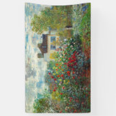Claude Monet - The Artiest's Garden in Argenteuil Spandoek (Verticaal)