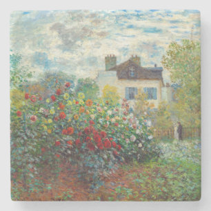 Claude Monet - The Artiest's Garden in Argenteuil Stenen Onderzetter