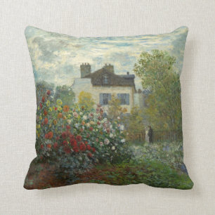 Claude Monet The Artiest's Garden Painting Pillow Kussen