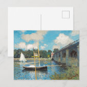 Claude Monet The Bridge te Argenteuil (1874) Briefkaart (Voorkant / Achterkant)