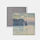 Claude Monet - The Cliff, Étretat, Sunset Magneet (Voorkant / Achterkant)