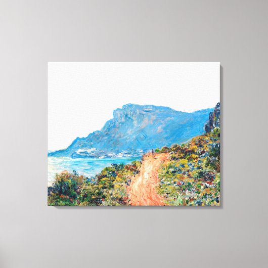 Claude Monet The Corniche bij Monaco Canvas Afdruk (Voorkant)