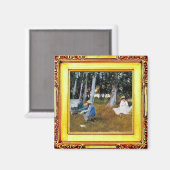 Claude Monet, The Edge of a Wood Magneet (Voorkant / Achterkant)