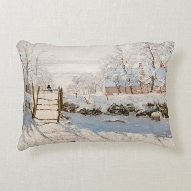 Claude Monet - The Magpie Accent Kussen (Voorkant)