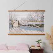 Claude Monet - The Magpie Hangend Wandkleed (Slaapkamer)