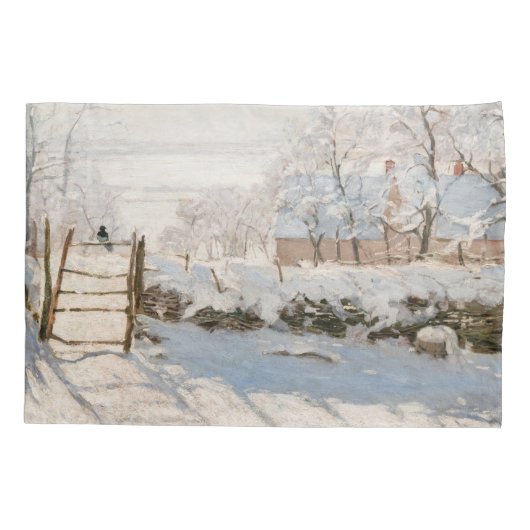 Claude Monet - The Magpie Kussensloop (Achterkant)