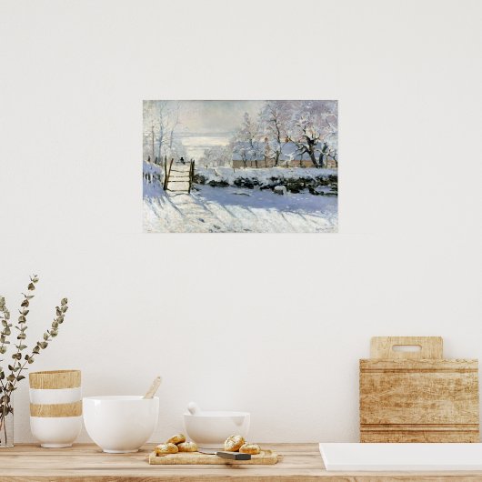 Claude Monet The Magpie Poster (Keuken)