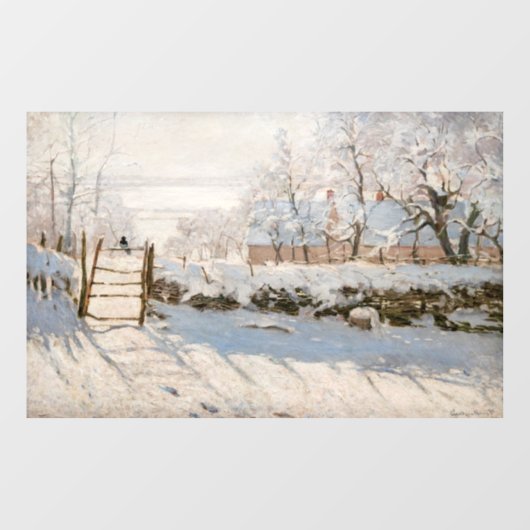 Claude Monet - The Magpie Raamsticker (Vel)
