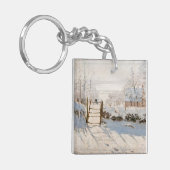 Claude Monet - The Magpie Sleutelhanger (Voorkant Links)