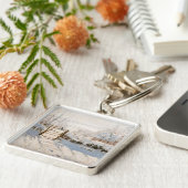 Claude Monet - The Magpie Sleutelhanger (Zijkant)