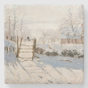 Claude Monet - The Magpie Stenen Onderzetter