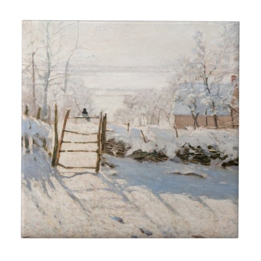 Claude Monet - The Magpie Tegeltje (Voorkant)