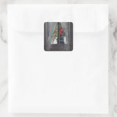 Claude Monet The Red Kerchief Vierkante Sticker (Tas)