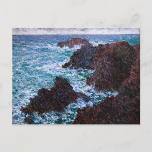Claude Monet - The Rocks at Belle-Ile, Wild Coast Briefkaart (Voorkant)