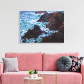 Claude Monet - The Rocks at Belle-Ile, Wild Coast Canvas Afdruk (Insitu (Woonkamer))