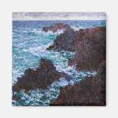 Claude Monet - The Rocks at Belle-Ile, Wild Coast Magneet (Voorkant)