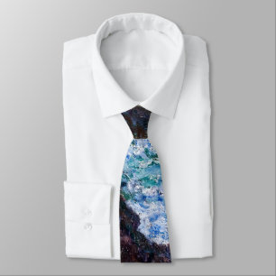 Claude Monet - The Rocks at Belle-Ile, Wild Coast Stropdas