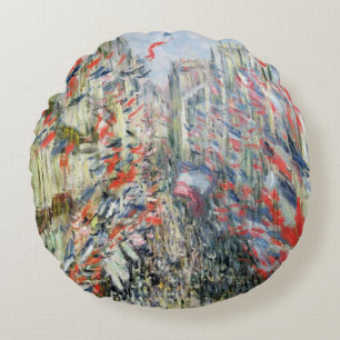 Claude Monet   The Rue Montorgueil, Parijs Rond Kussen